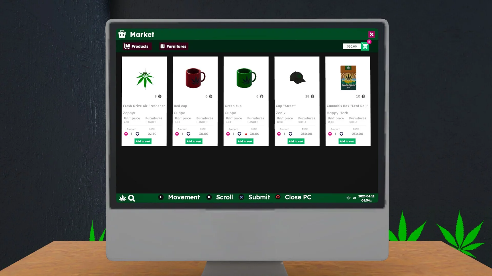 Изображение игры: WEED SHOP SIMULATOR