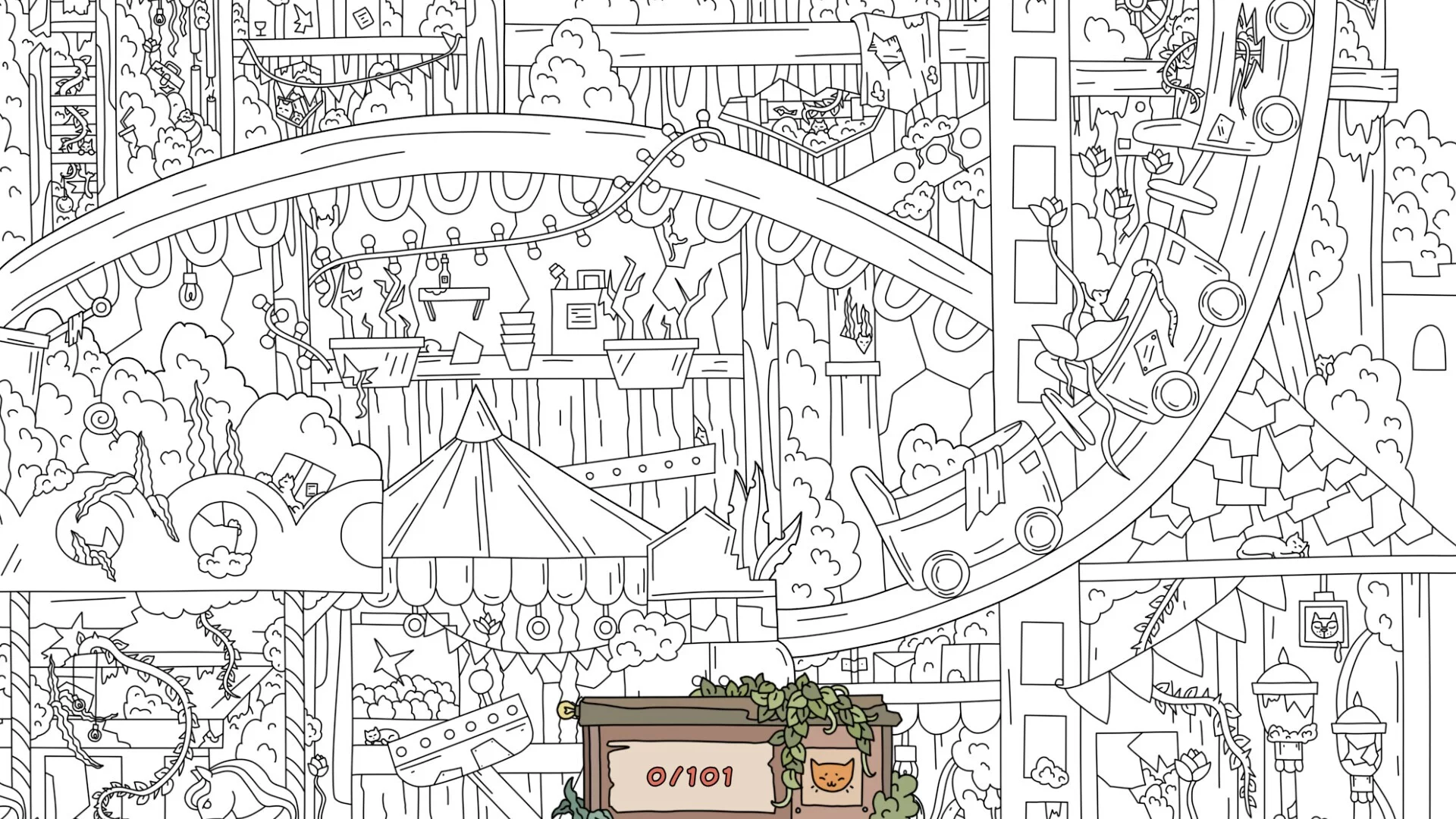 Изображение игры: Hidden Cats: Old Amusement Park
