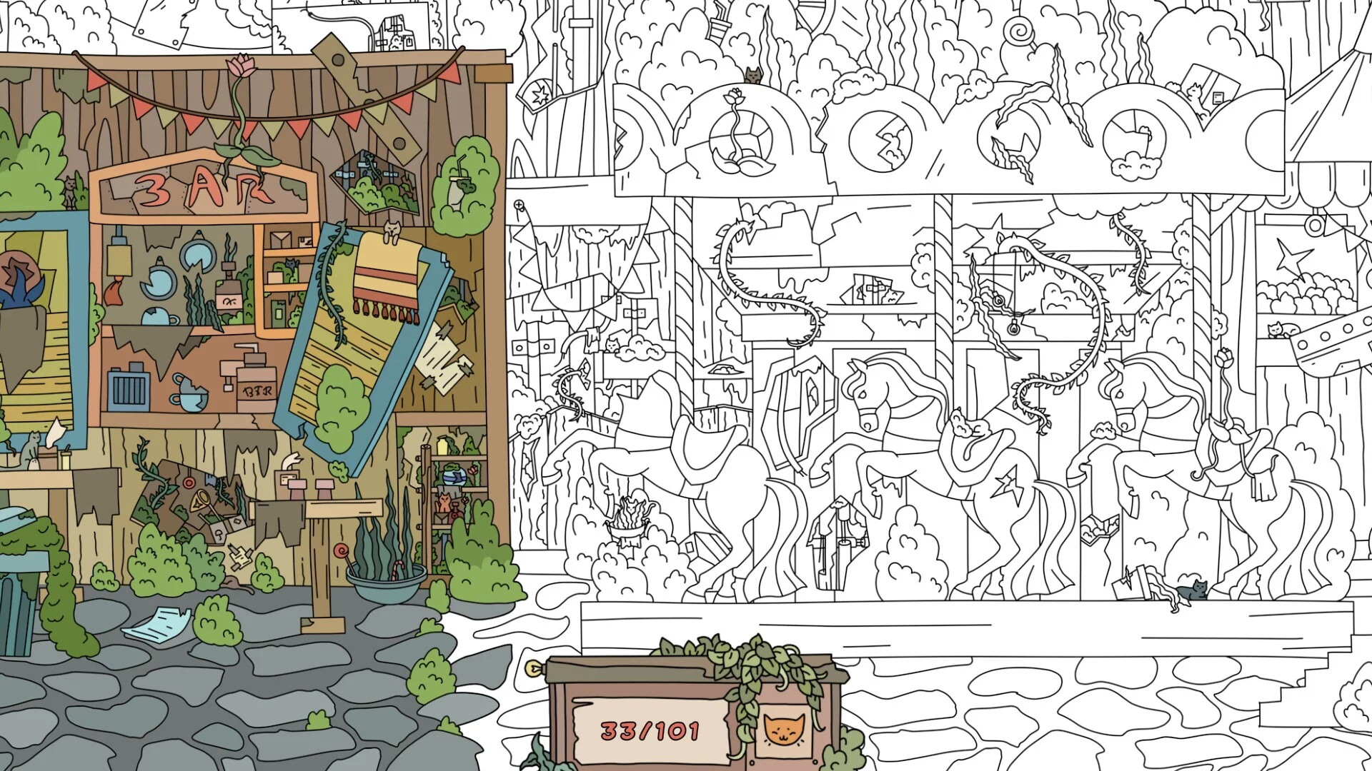 Изображение игры: Hidden Cats: Old Amusement Park