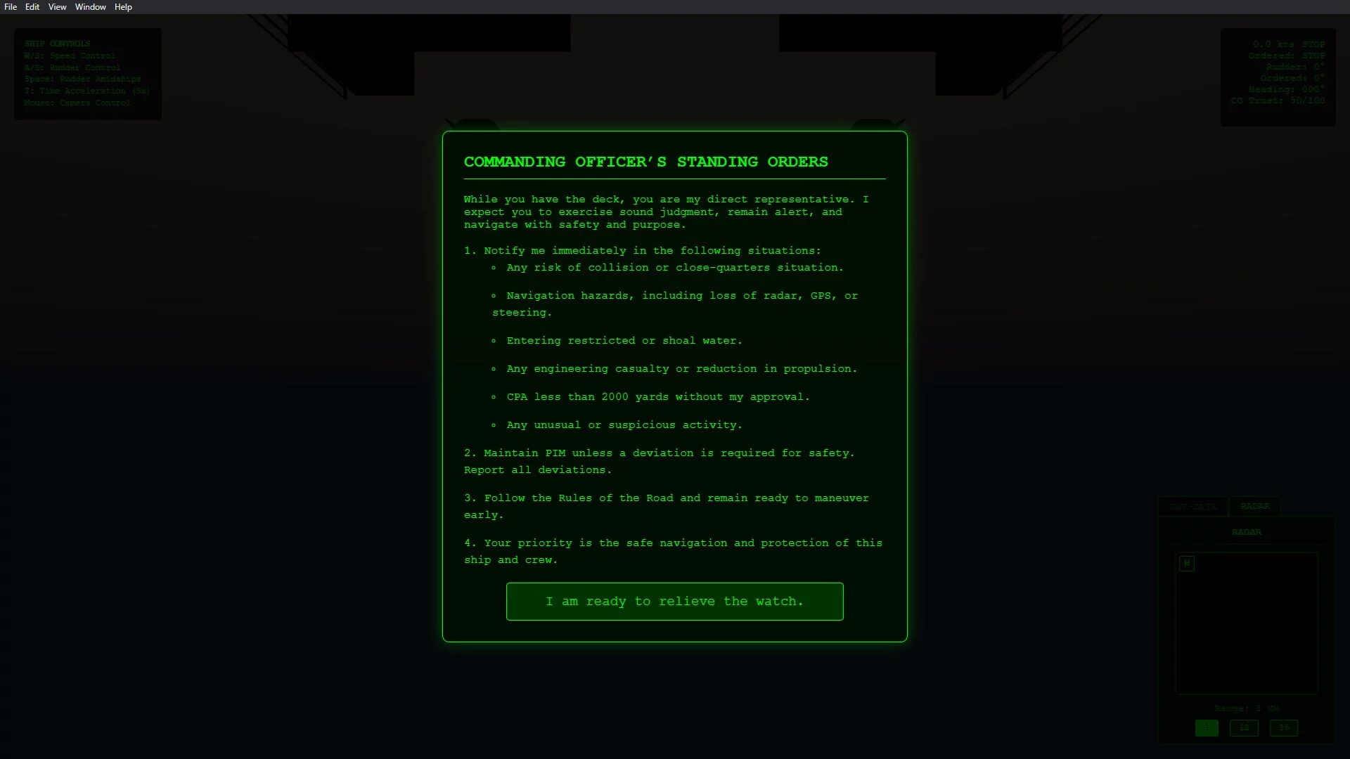 Изображение игры: Watchstander: Surface Warfare Officer Training Simulator