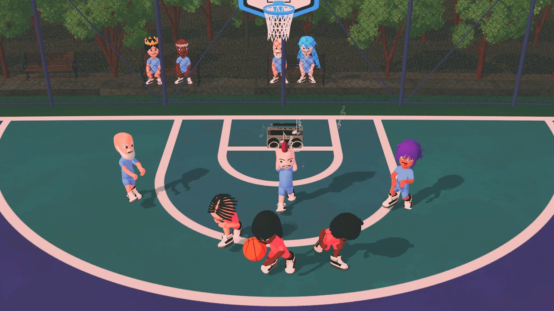 Изображение игры: Hoop Fighters: Party Basketball