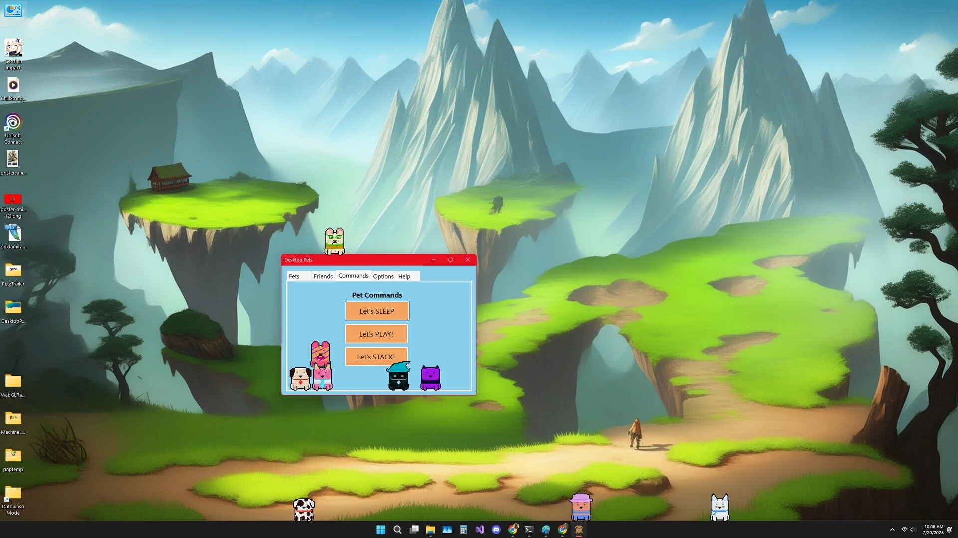 Изображение игры: Datquinso Desktop Pets