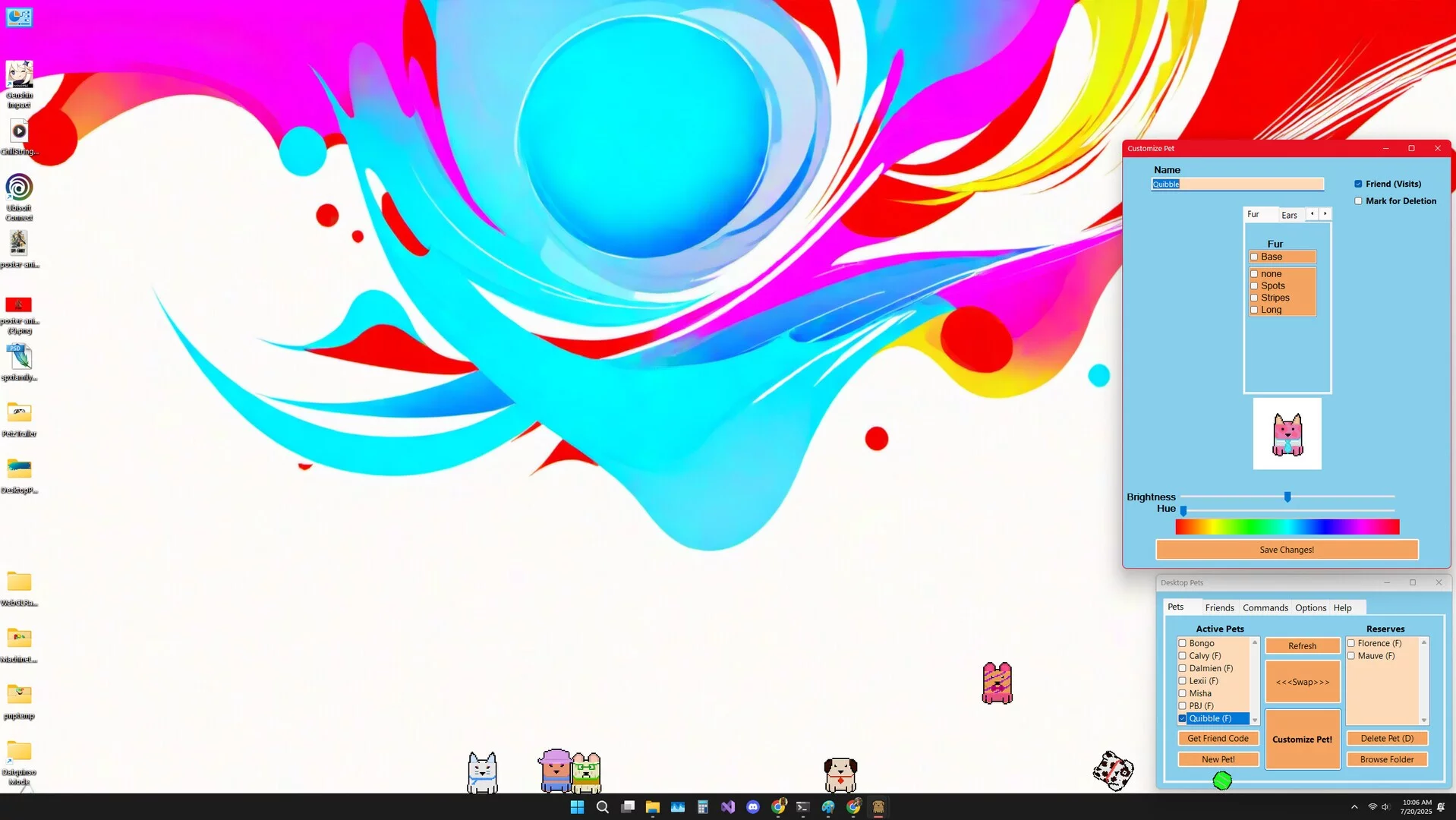 Изображение игры: Datquinso Desktop Pets