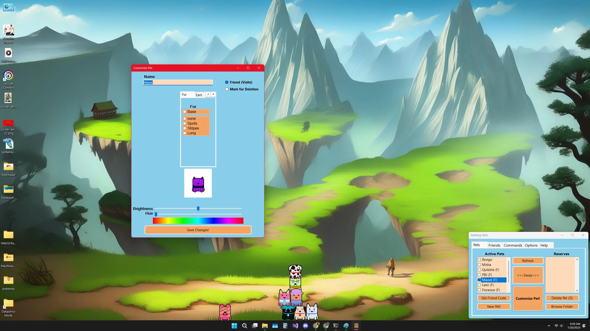 Изображение игры: Datquinso Desktop Pets