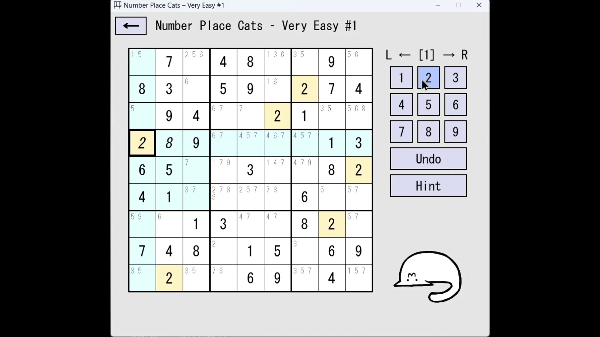 Изображение игры: Number Place Cats
