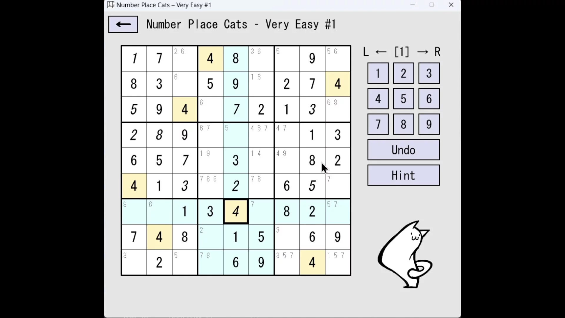 Изображение игры: Number Place Cats