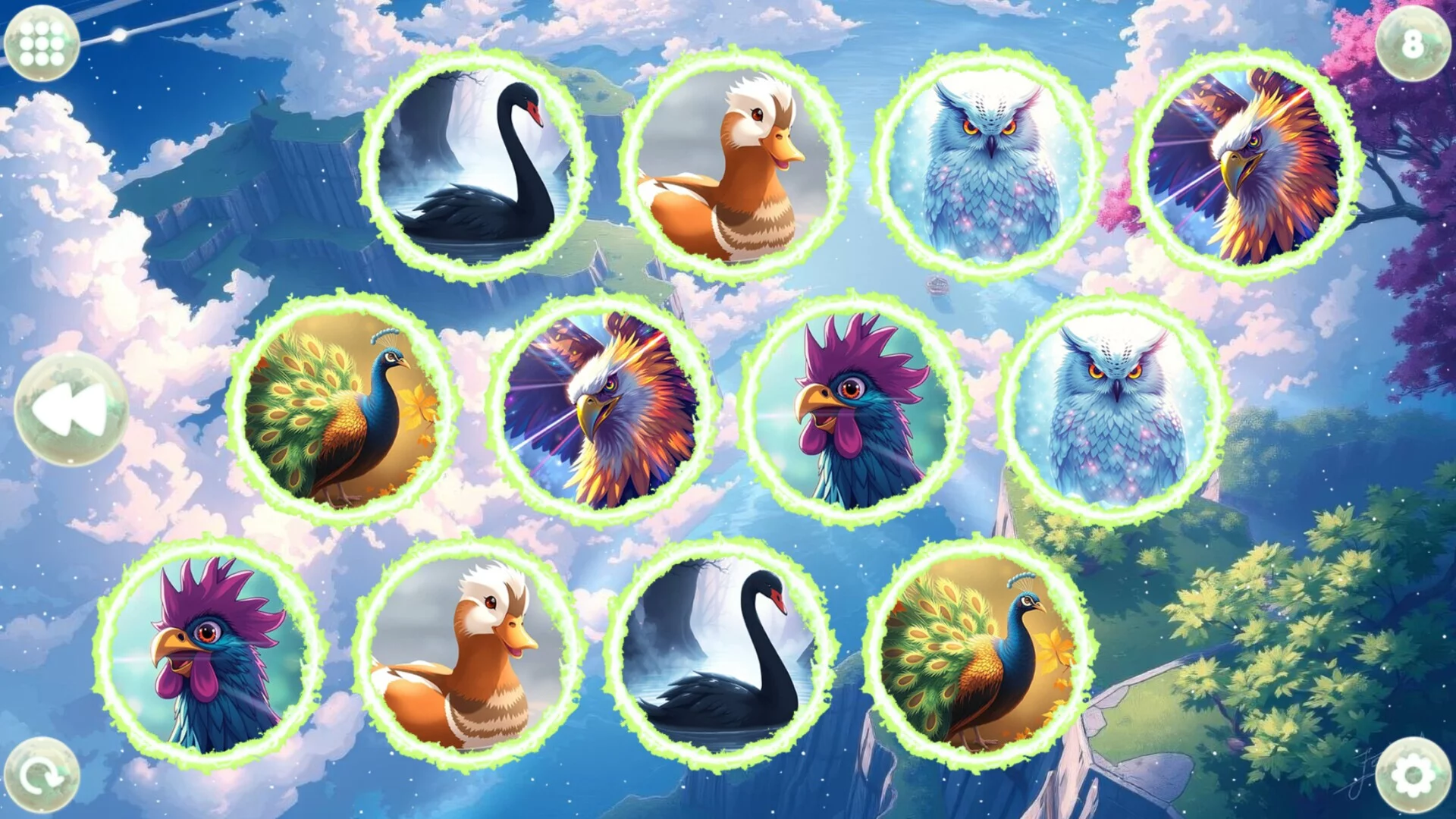Изображение игры: Anime Dream Match: Birds
