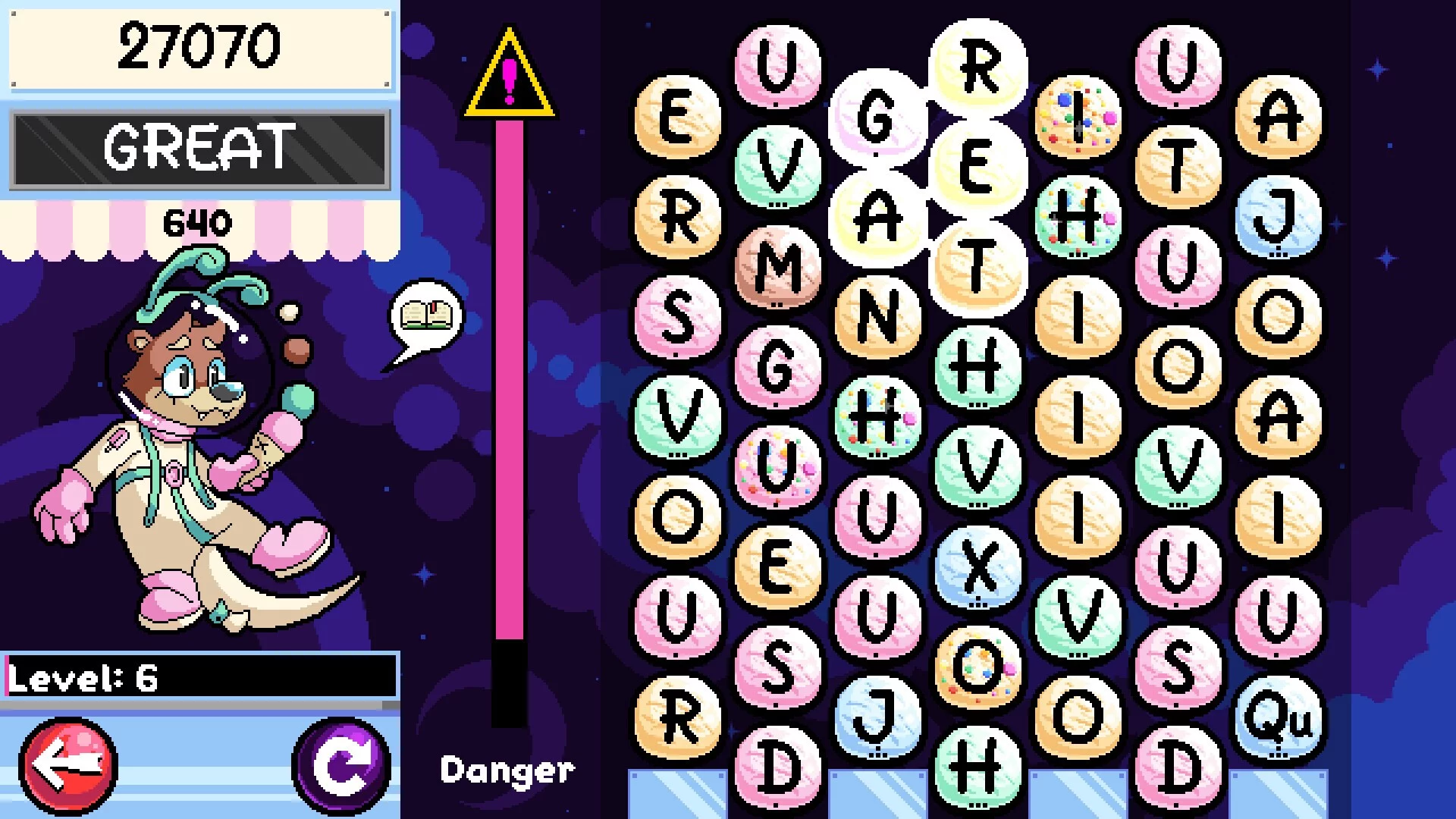 Изображение игры: WordScoop With Gelato the Otter