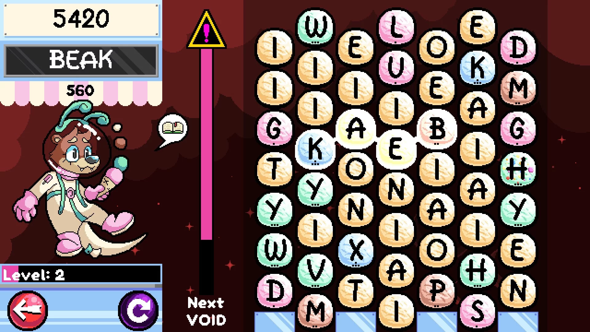 Изображение игры: WordScoop With Gelato the Otter
