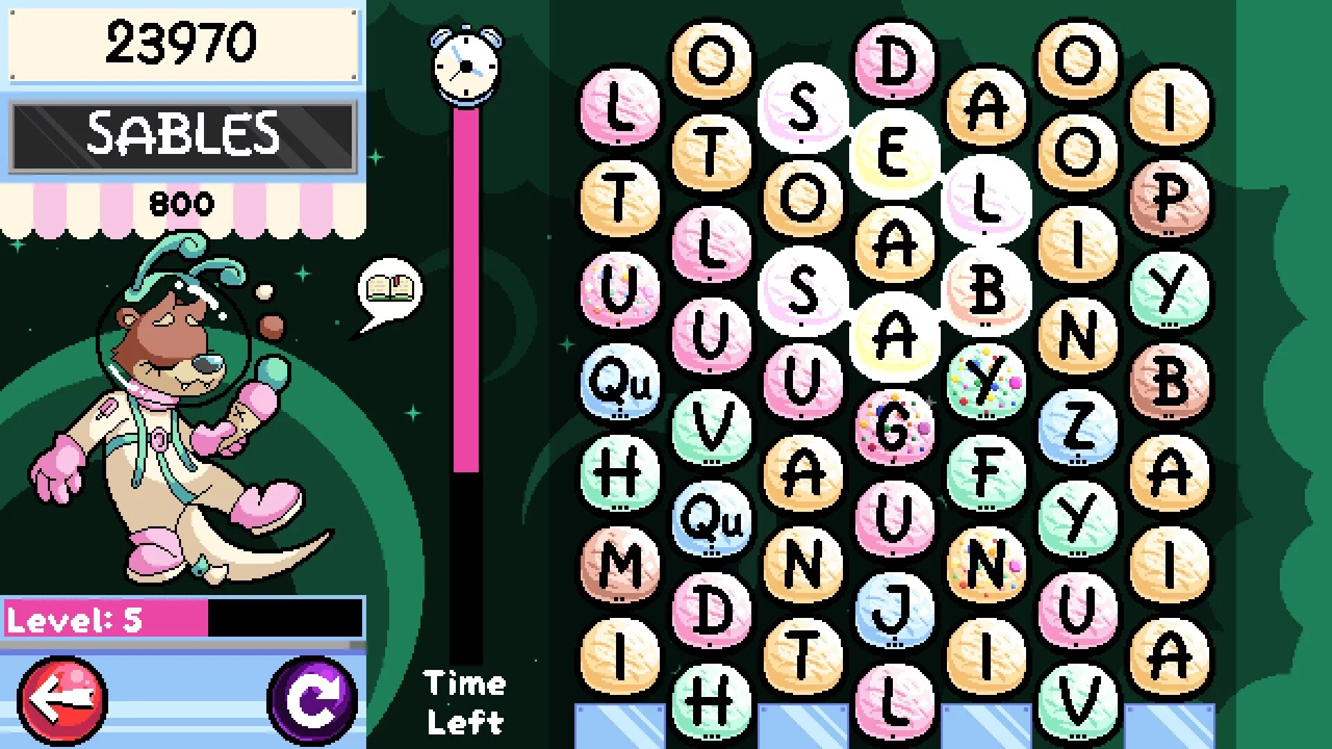 Изображение игры: WordScoop With Gelato the Otter