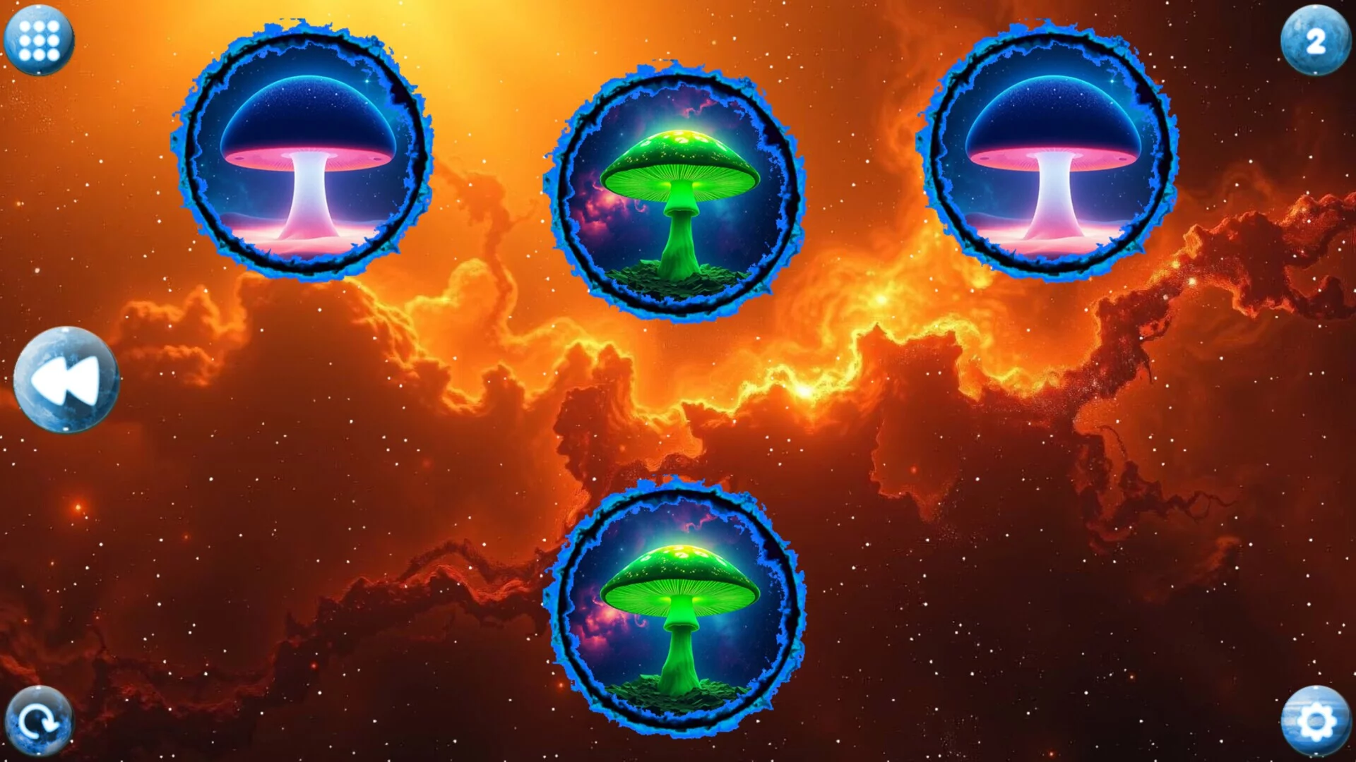 Изображение игры: Space Memory: Mushrooms