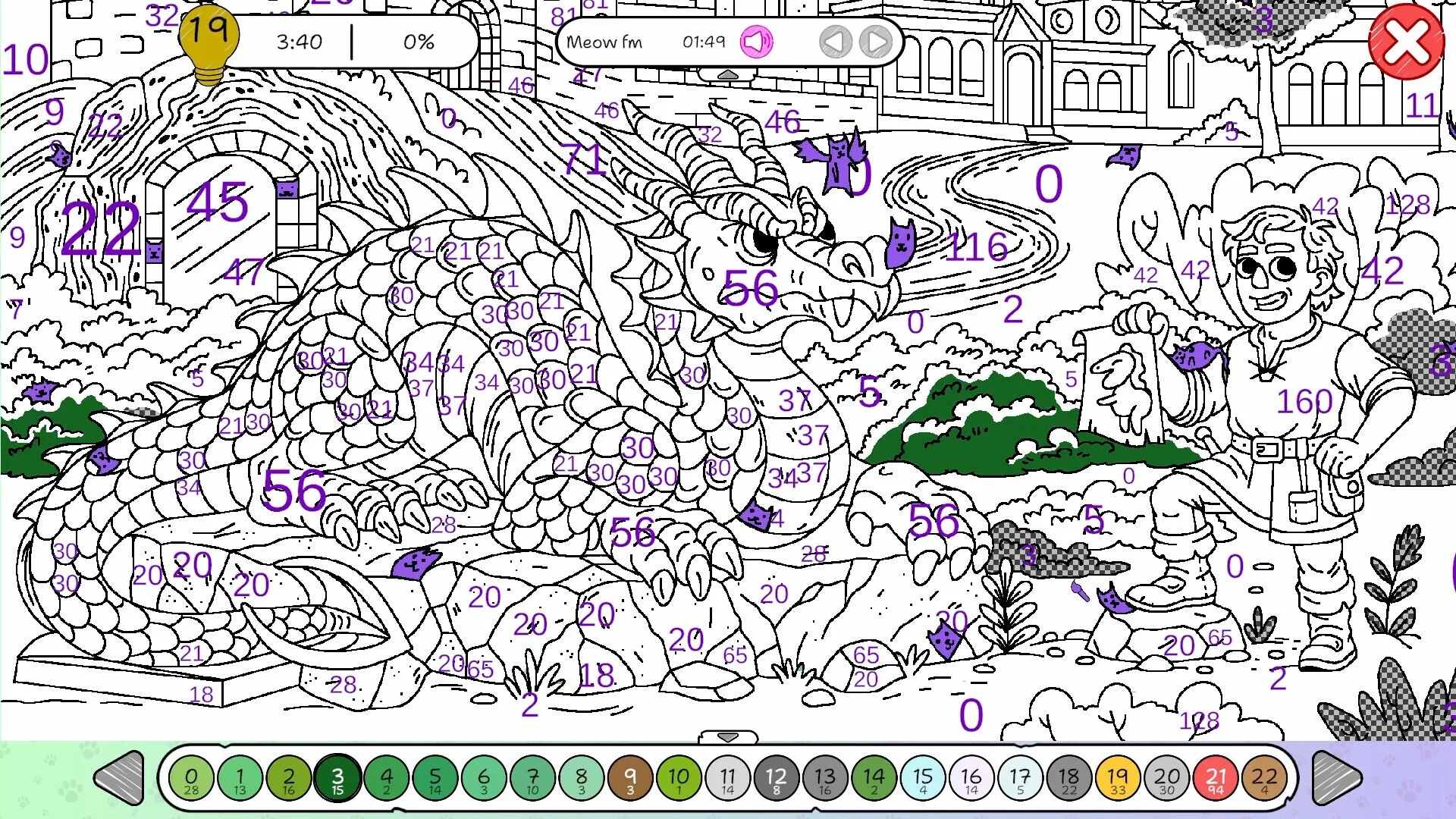 Изображение игры: 100 Cats Lost In Poland Find & Color