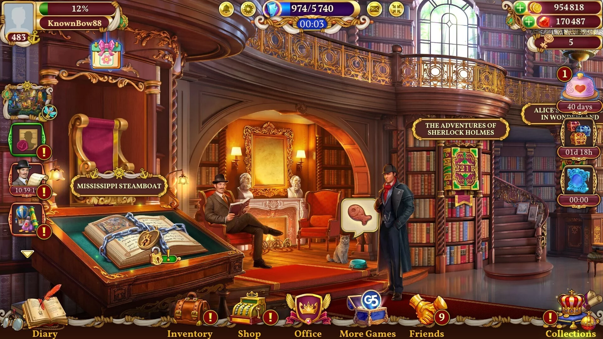 Изображение игры: Sherlock: Hidden Object & Match-3 Mystery