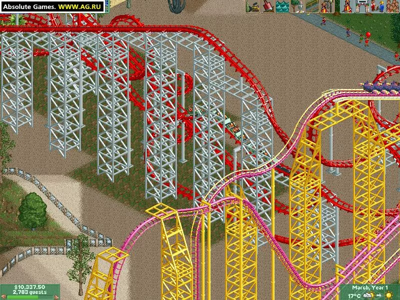 Изображение игры: RollerCoaster Tycoon 2