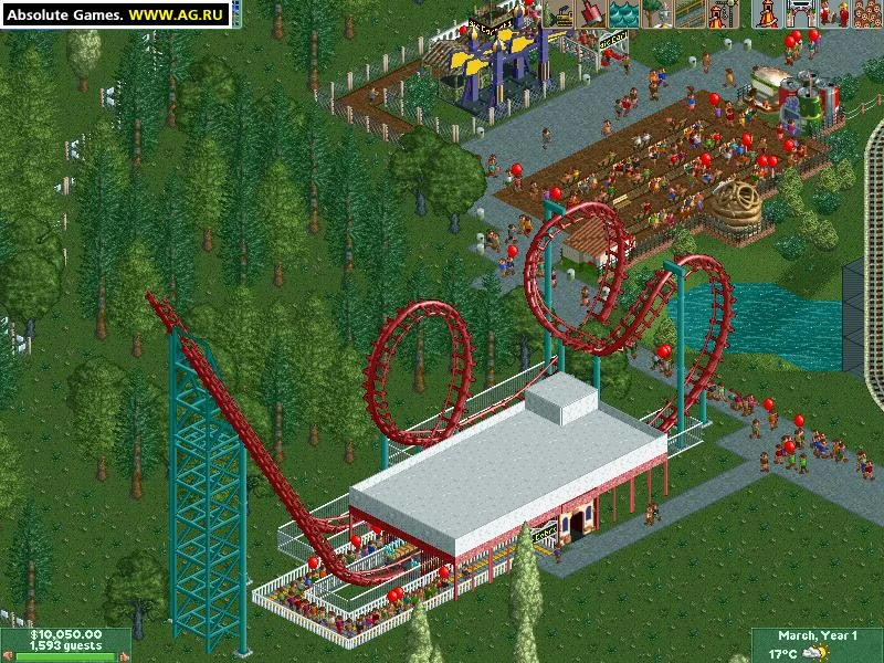 Изображение игры: RollerCoaster Tycoon 2