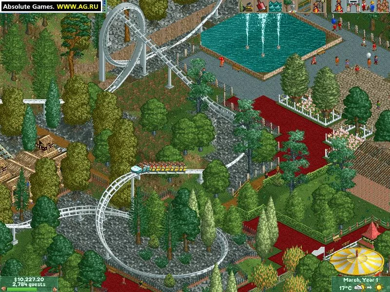 Изображение игры: RollerCoaster Tycoon 2