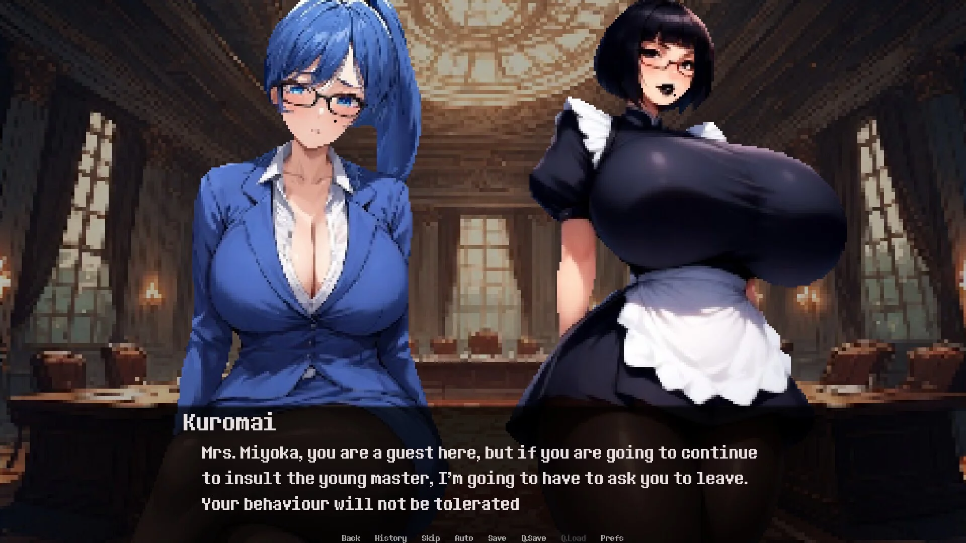 Изображение игры: Dominated by: Yandere Goth Maid