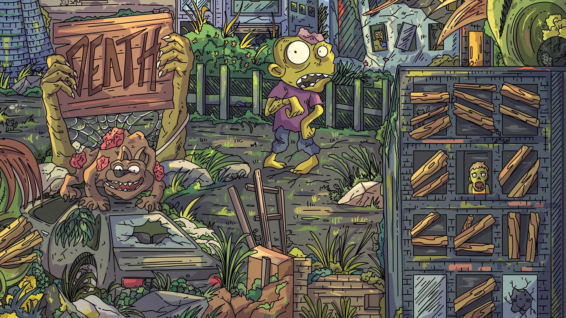 Изображение игры: 100 Zombie Cats