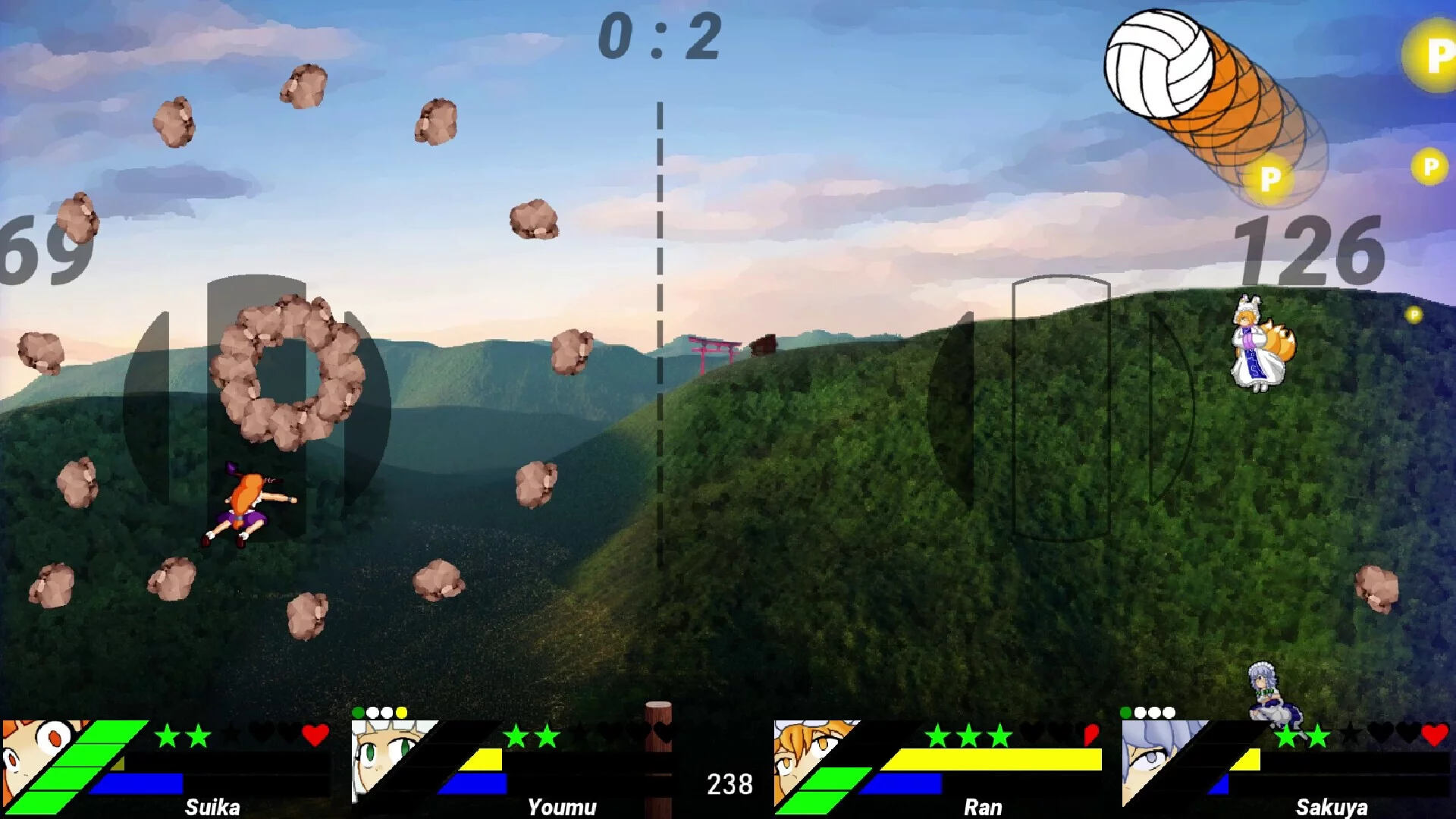 Изображение игры: Touhou Volleyball Danmaku