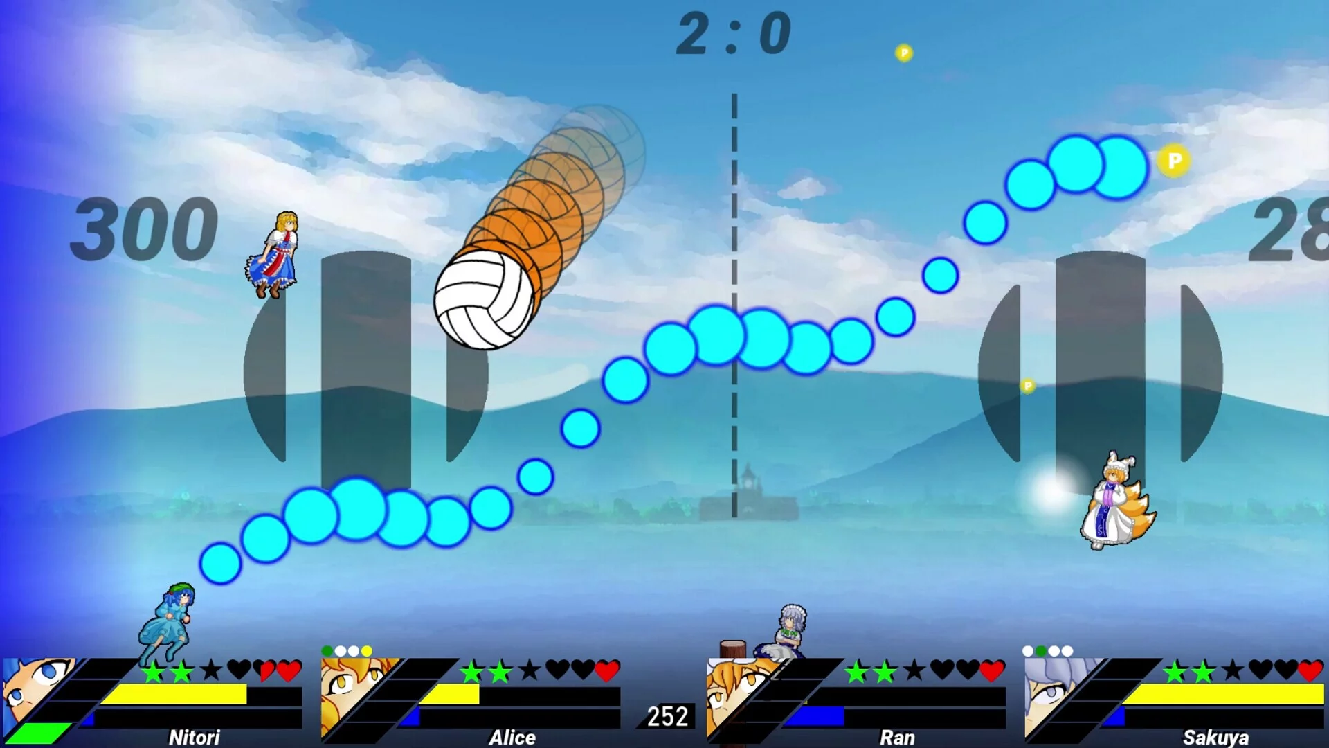 Изображение игры: Touhou Volleyball Danmaku