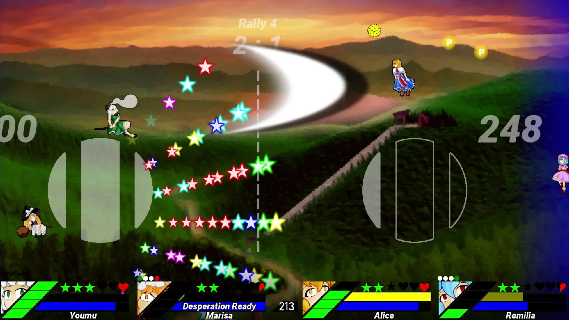 Изображение игры: Touhou Volleyball Danmaku