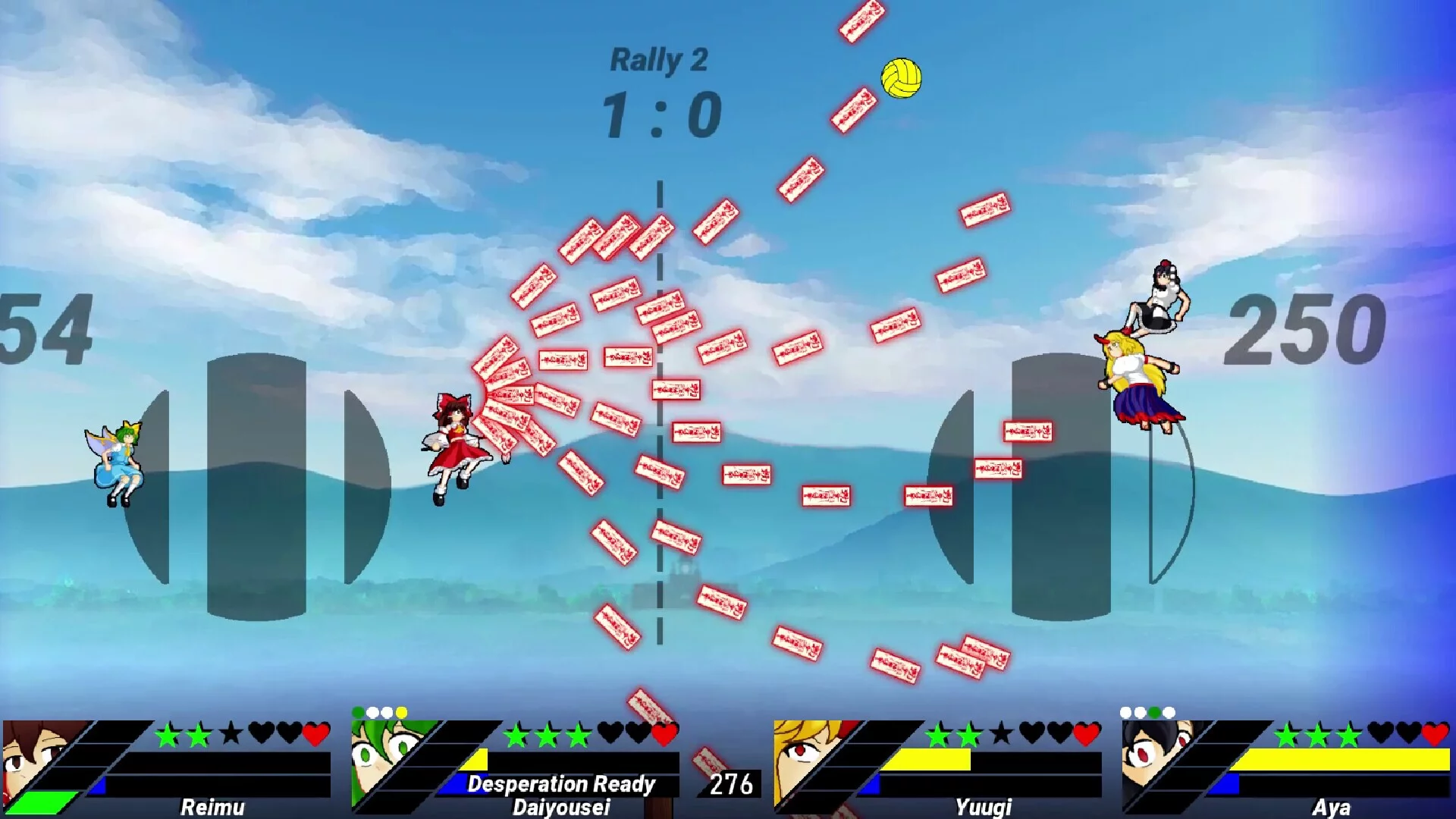 Изображение игры: Touhou Volleyball Danmaku