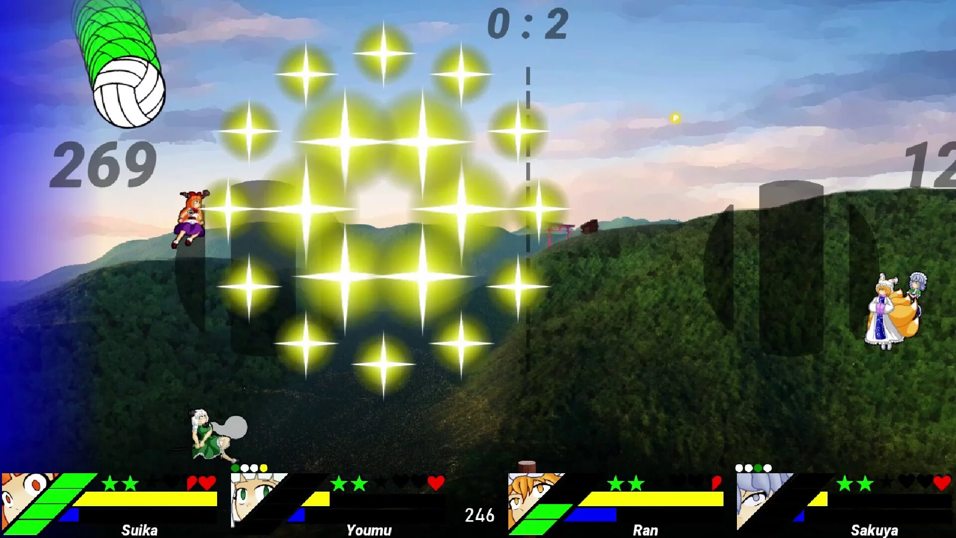 Изображение игры: Touhou Volleyball Danmaku