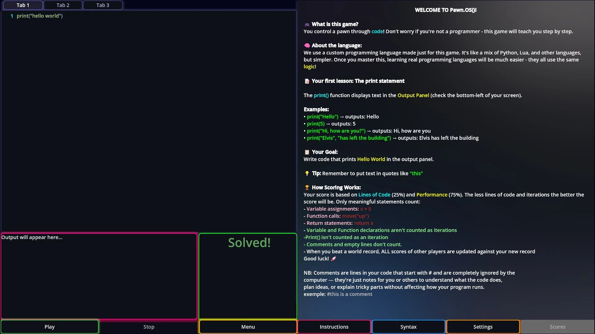 Изображение игры: Pawn.OS()