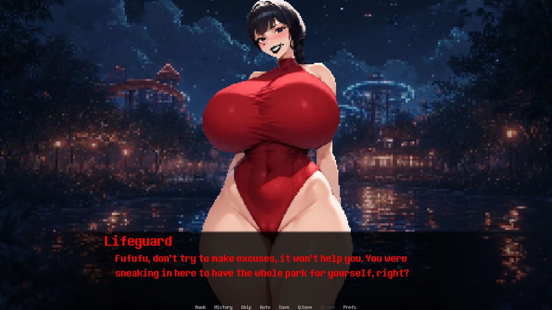 Изображение игры: Dominated by: Yandere Goth Lifeguard