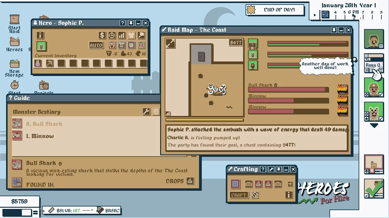 Изображение игры: Heroes For Hire - Guild Micromanagement Simulator