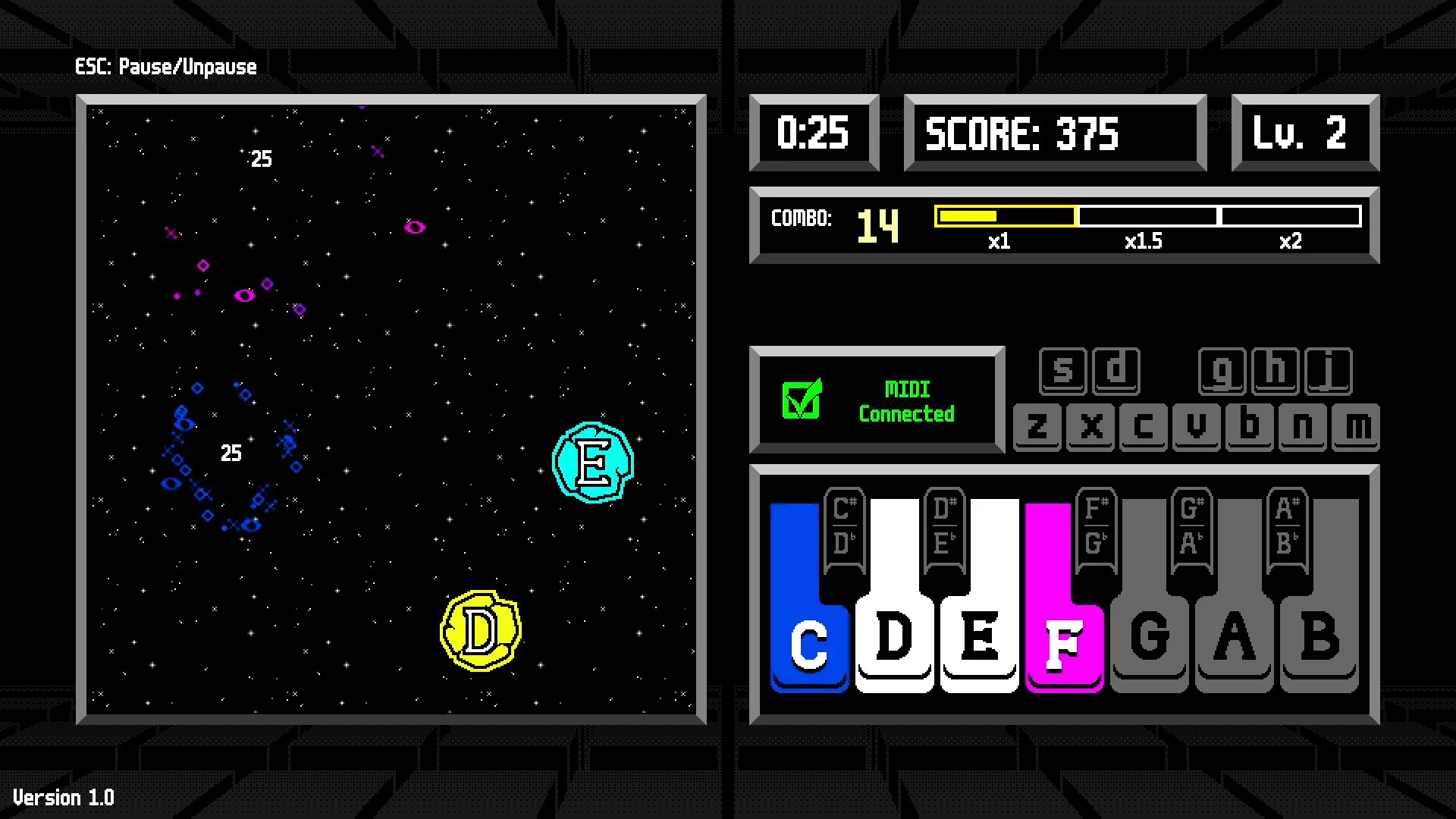 Изображение игры: Musical Meteors