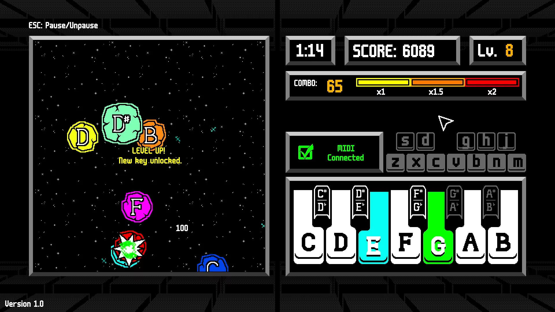 Изображение игры: Musical Meteors