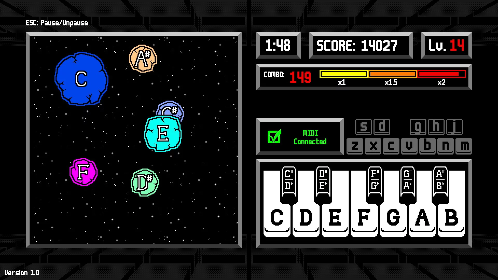 Изображение игры: Musical Meteors