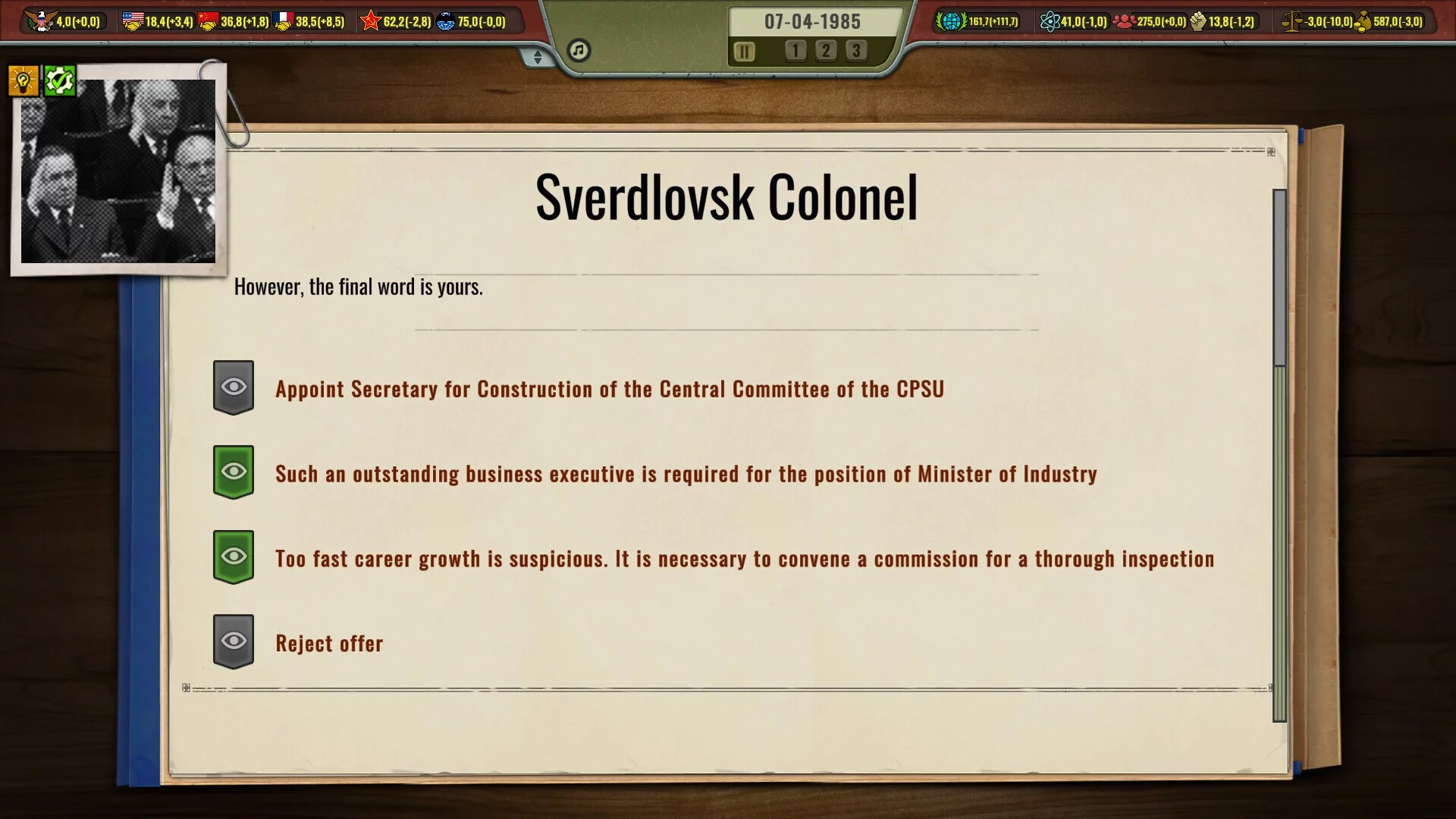 Изображение игры: Crisis in the Kremlin: The Cold War