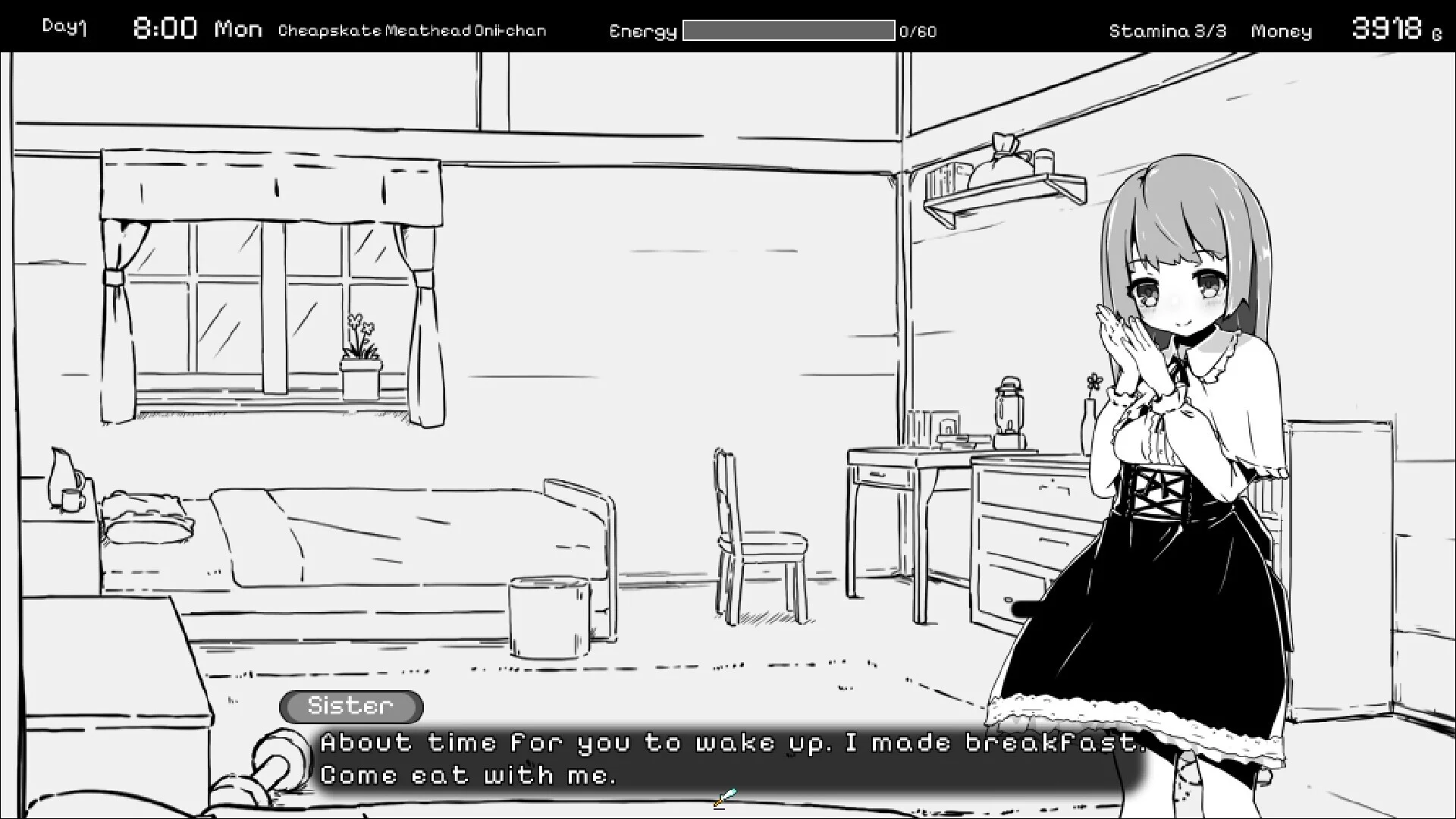 Изображение игры: Living With Sister: Monochrome Fantasy