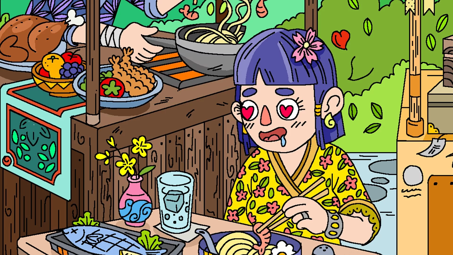 Изображение игры: 100 Cats Lost In Japan Find & Color