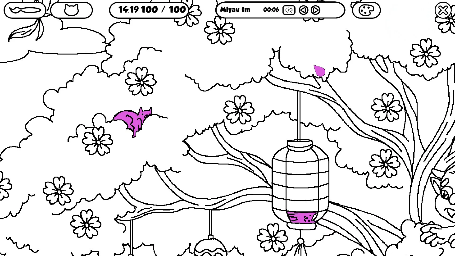 Изображение игры: 100 Cats Lost In Japan Find & Color