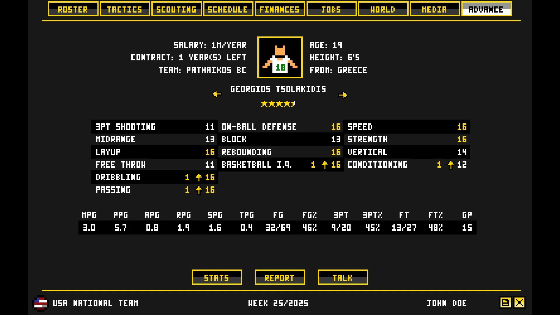 Изображение игры: Retro Basketball Manager