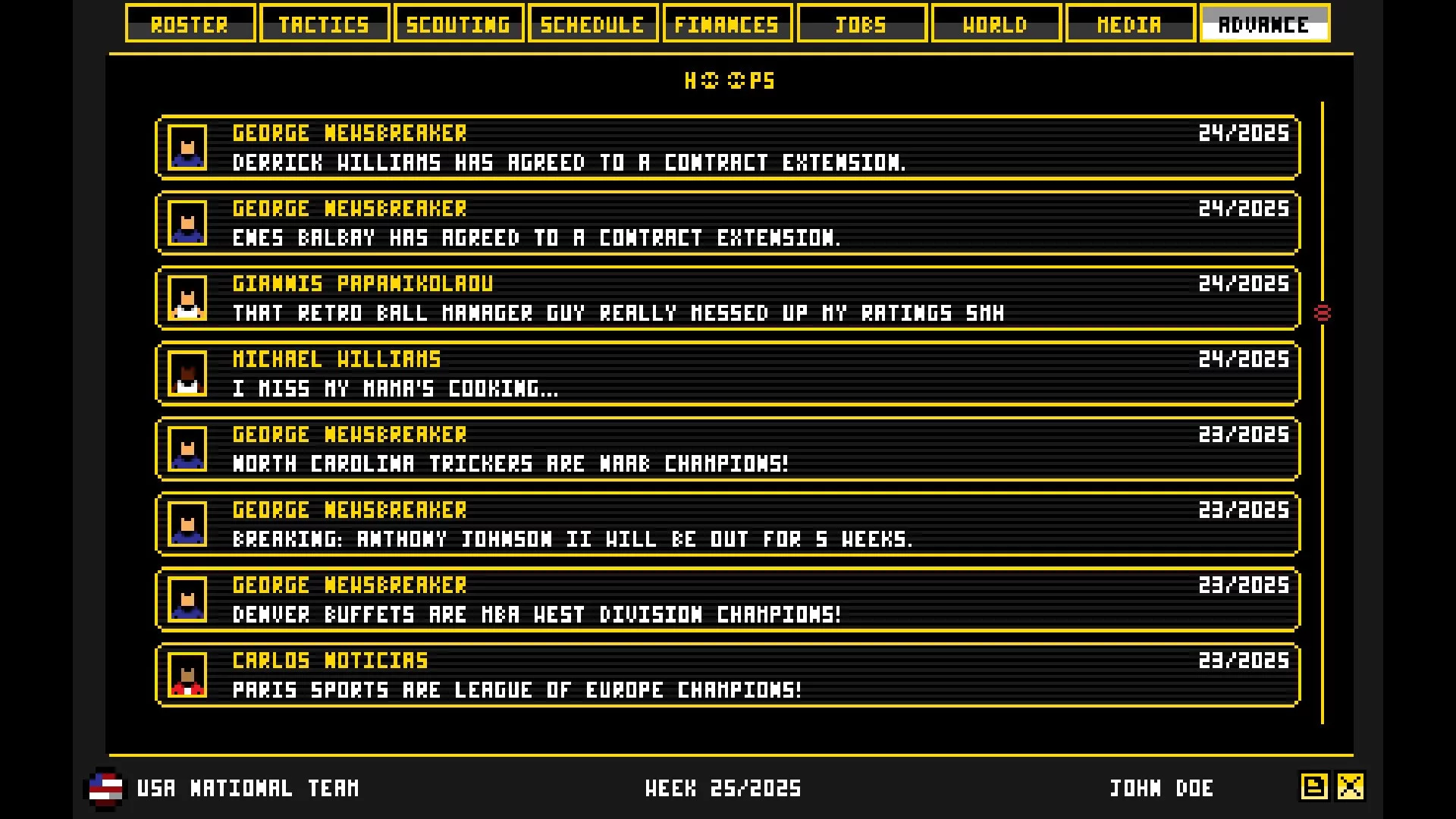 Изображение игры: Retro Basketball Manager