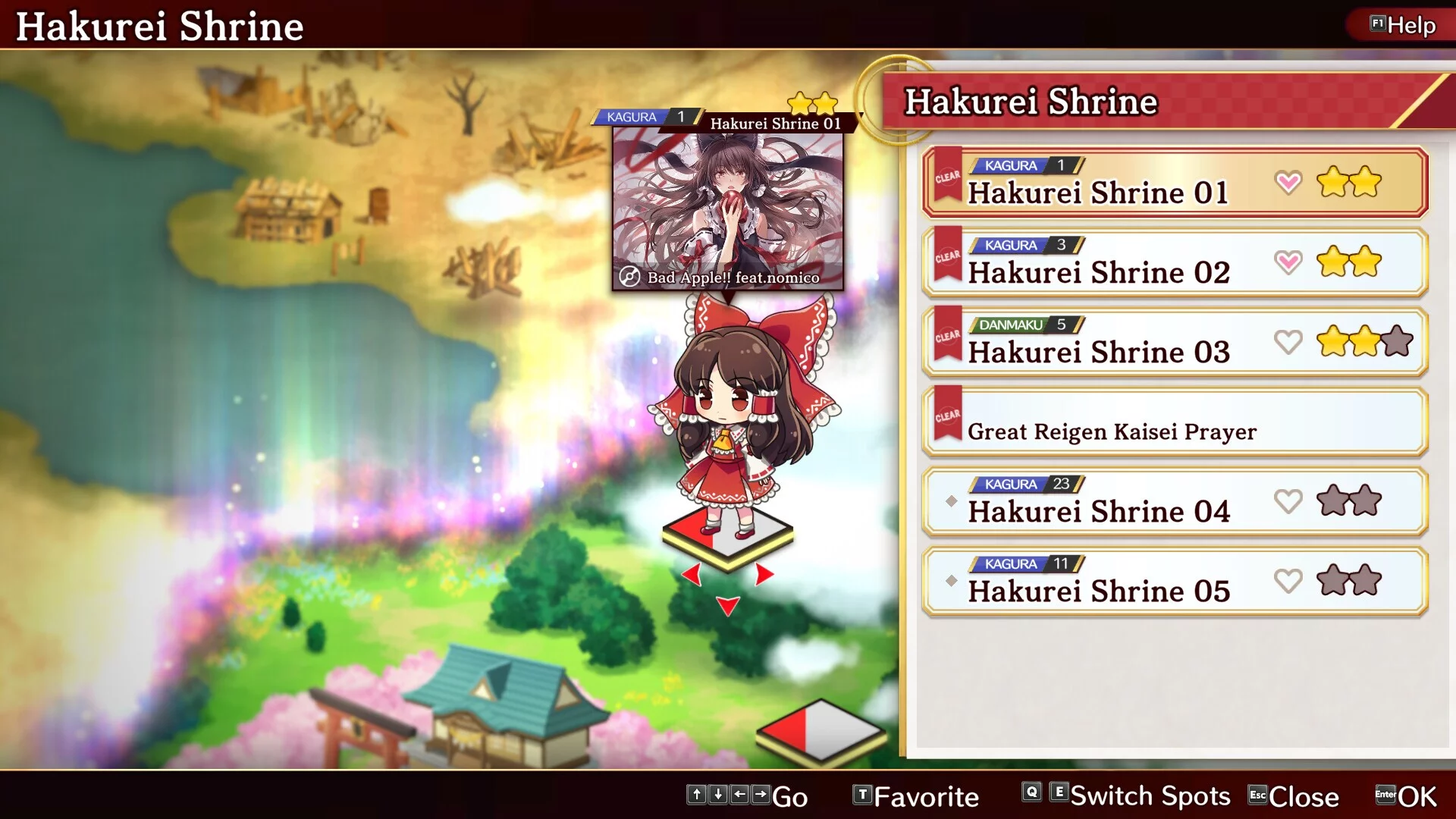 Изображение игры: Touhou Danmaku Kagura Phantasia Lost