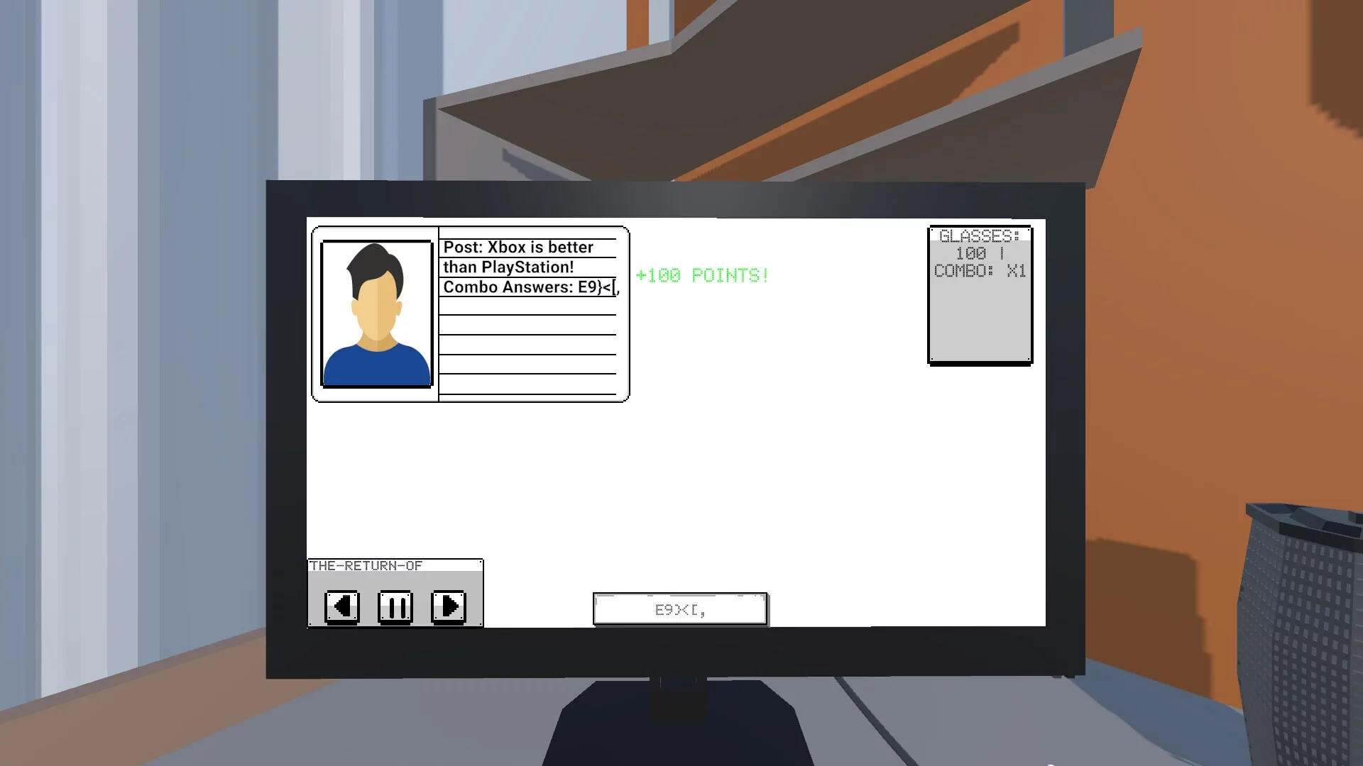 Изображение игры: Keyboard Warrior Simulator