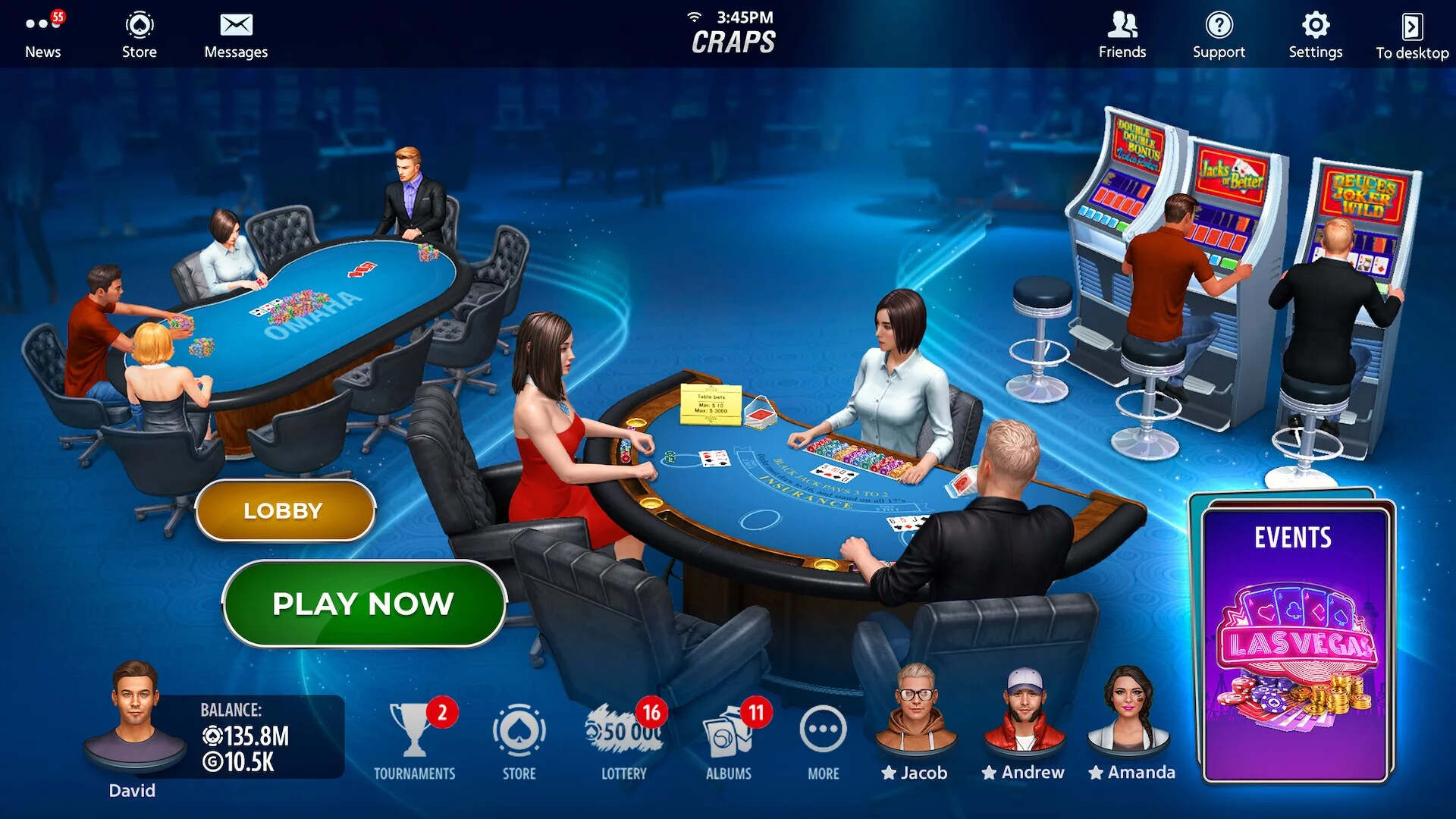 Изображение игры: Vegas Craps by Pokerist