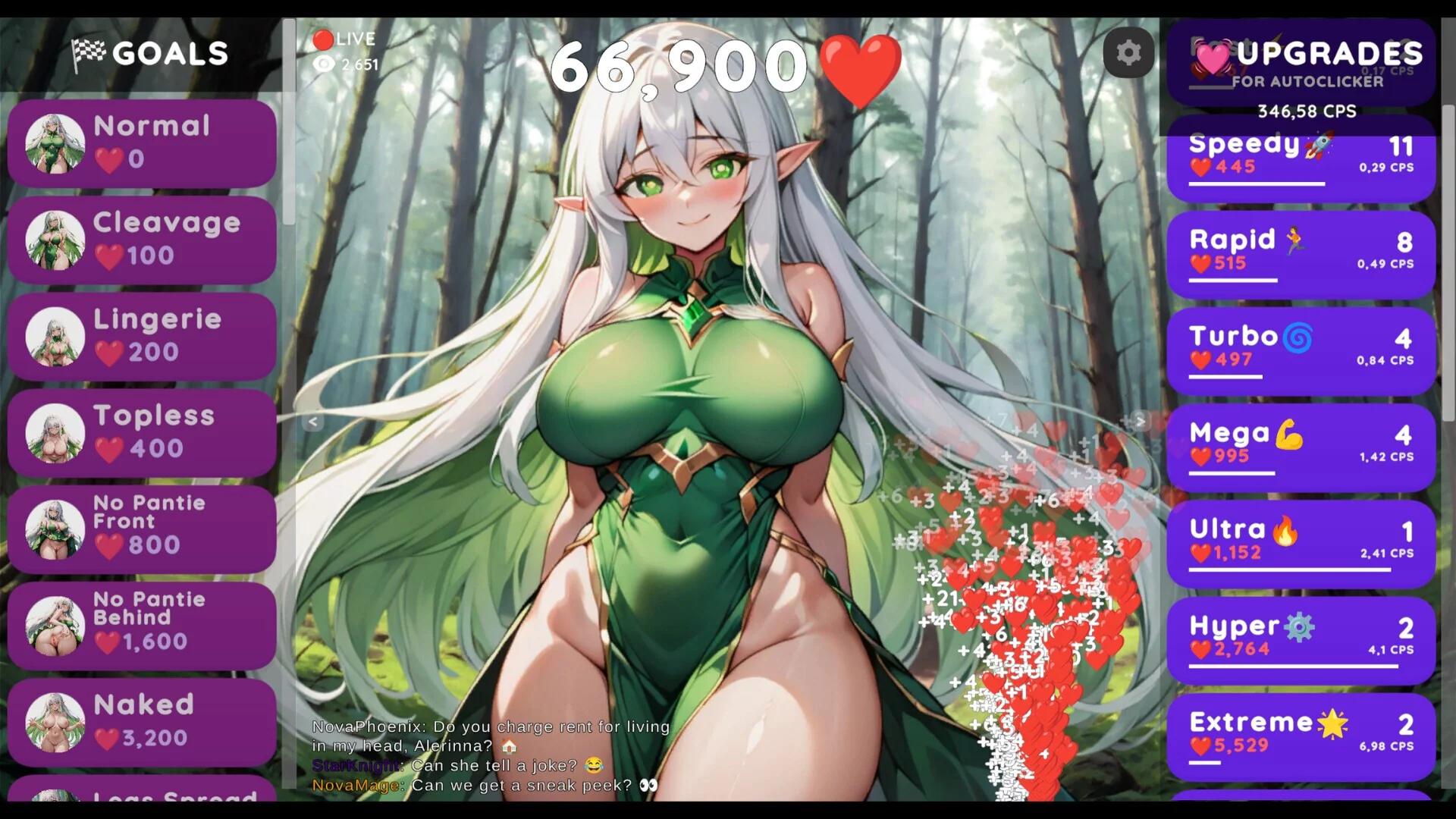 Изображение игры: Hentai Clicker: Alerinna is streaming