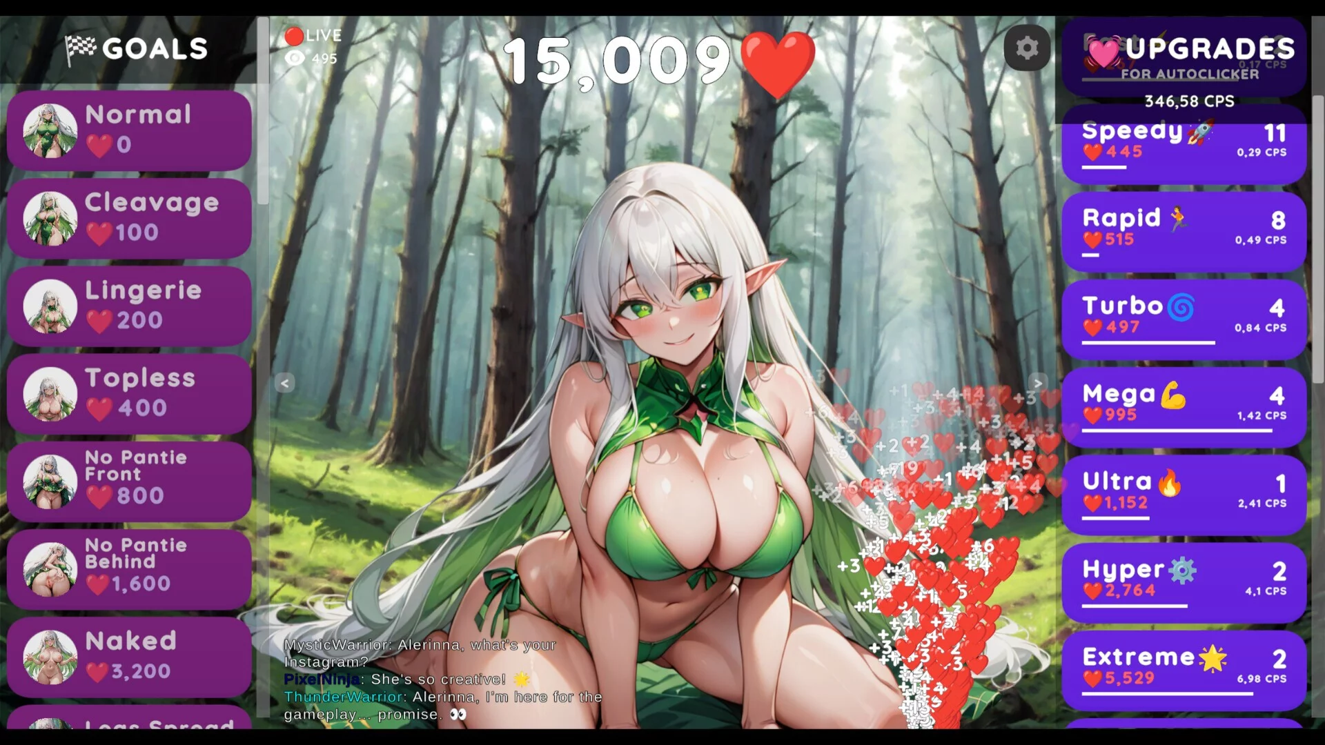 Изображение игры: Hentai Clicker: Alerinna is streaming