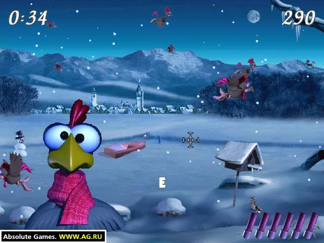Изображение игры: Moorhuhn: Winter Edition