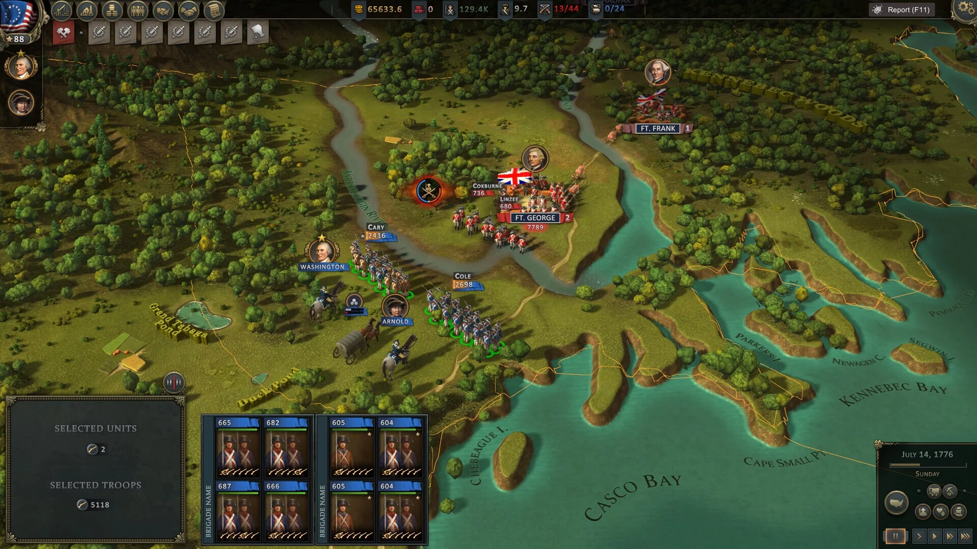 Изображение игры: Ultimate General: American Revolution