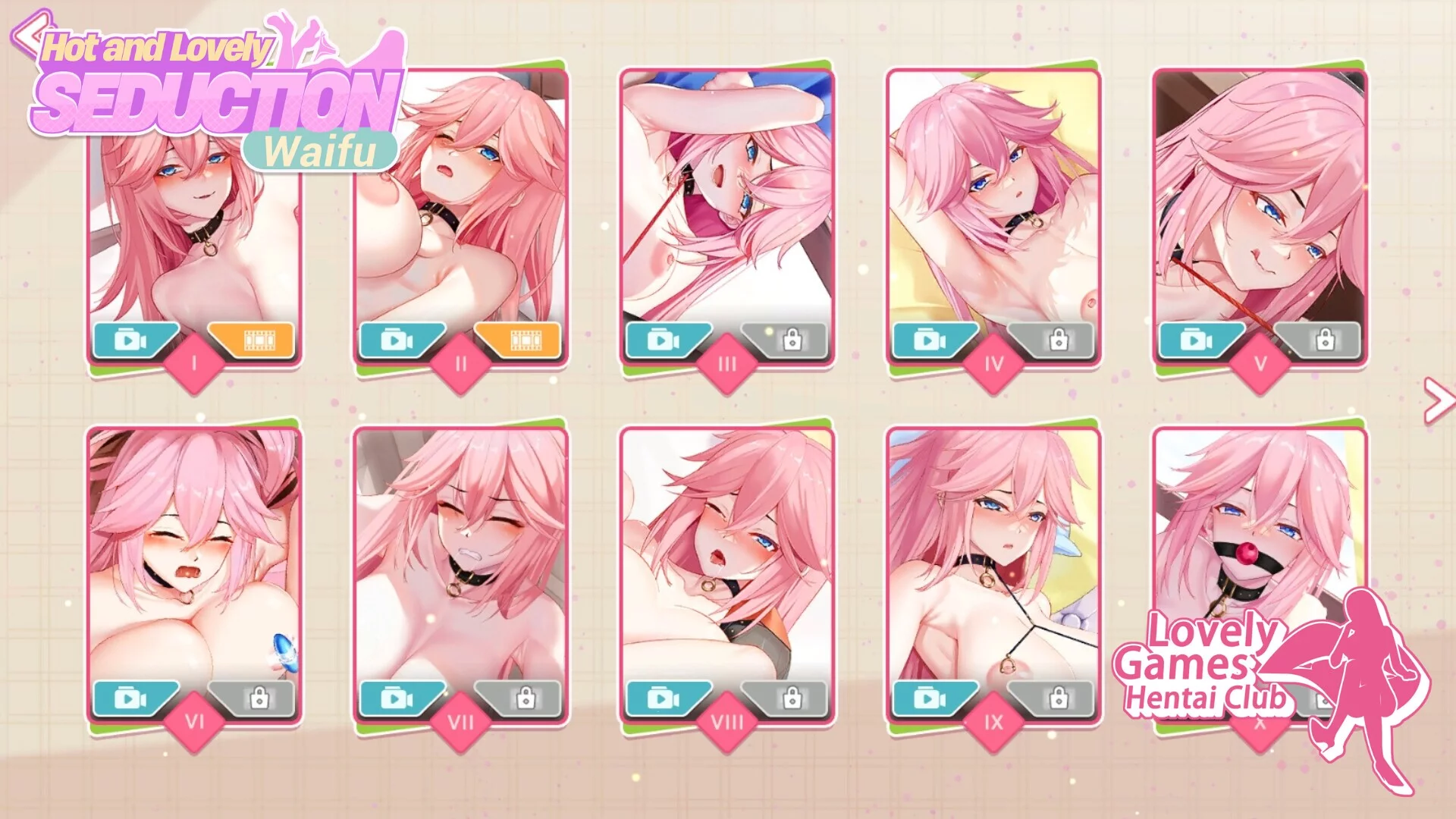 Изображение игры: Hot and Lovely: Seduction waifu