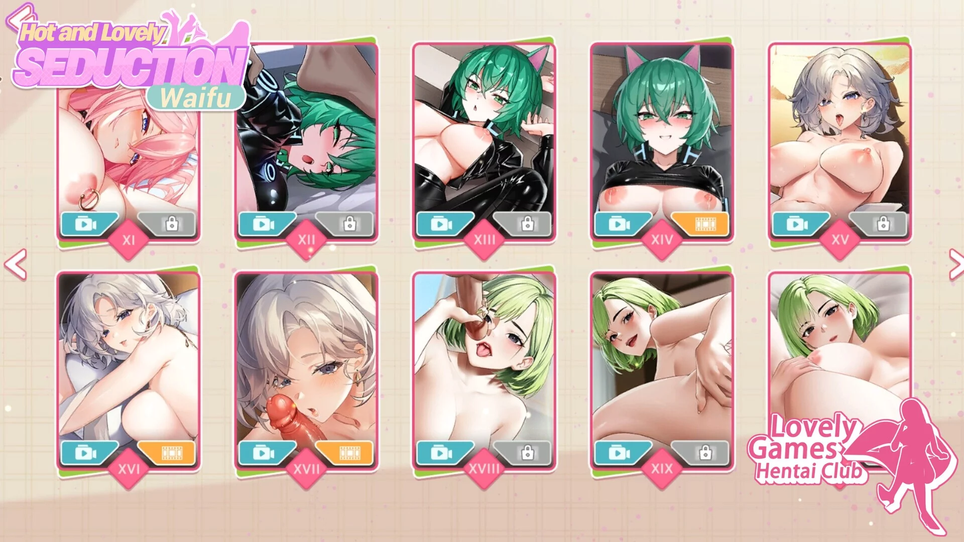 Изображение игры: Hot and Lovely: Seduction waifu