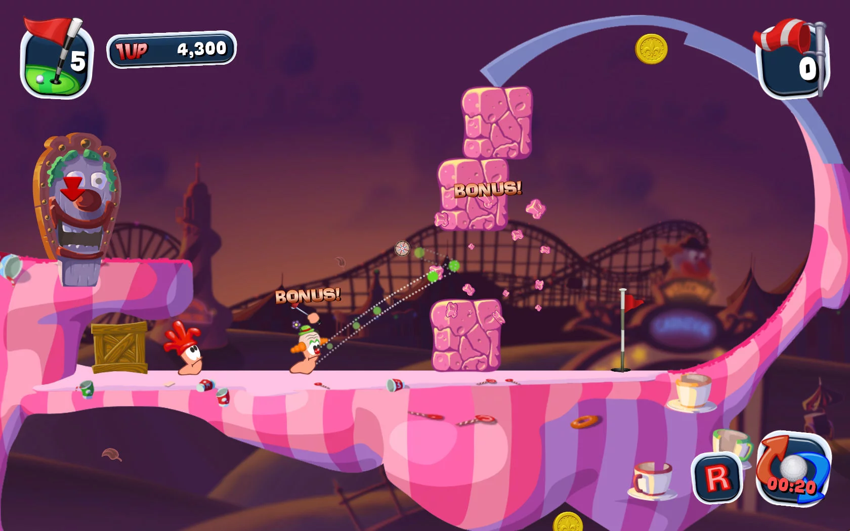 Изображение игры: Worms Crazy Golf