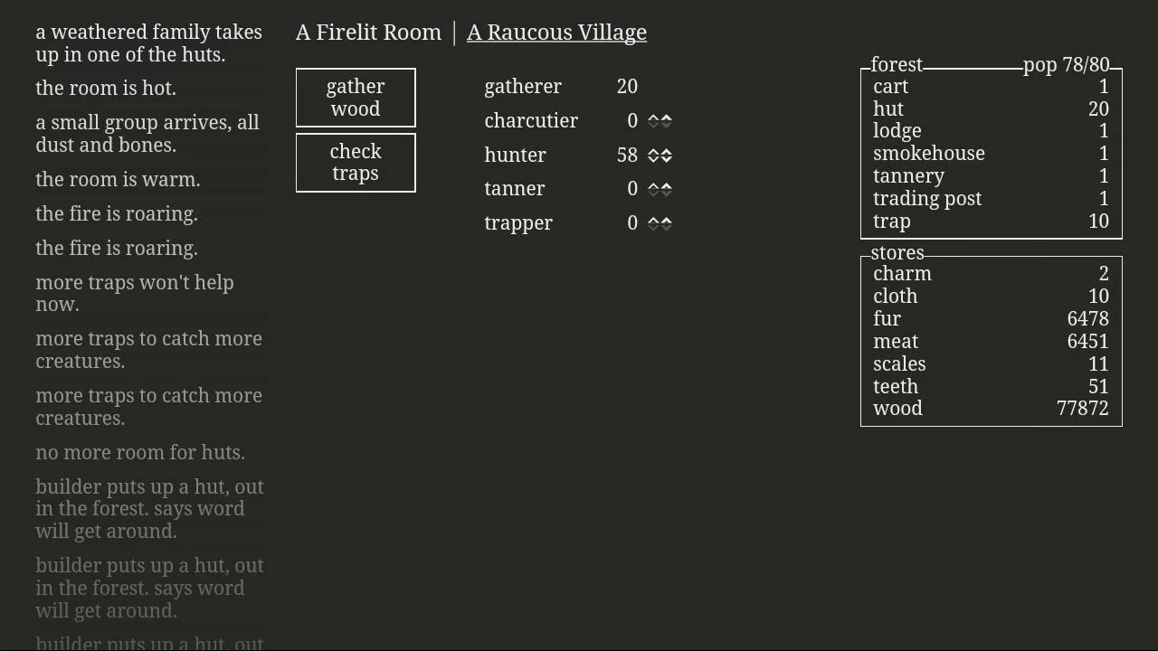 Изображение игры: A Dark Room